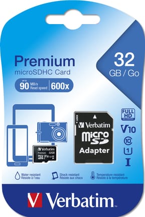 Verbatim Premium 32 Go MicroSDHC Classe 10 32GB, Micro SDHC, Class 10  (44083) — image 3