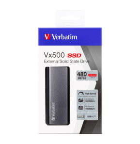 Verbatim Disque SSD externe Vx500 USB 3.1 Gén 2 480 Go Disque SSD externe Vx500 USB 3.1 Gén 2, 480Go  (47443)