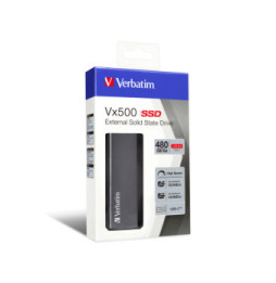 Verbatim Disque SSD externe Vx500 USB 3.1 Gén 2 480 Go Disque SSD externe Vx500 USB 3.1 Gén 2, 480Go  (47443)