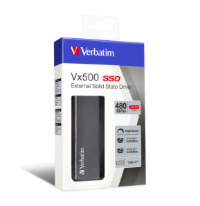 Verbatim Disque SSD externe Vx500 USB 3.1 Gén 2 480 Go Disque SSD externe Vx500 USB 3.1 Gén 2, 480Go  (47443)
