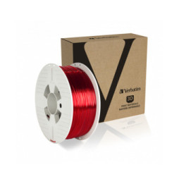 Verbatim 55054 matériel d'impression 3D PETg (polyéthylène téréphtalate glycolisé) Rouge, Transparent 1 kg (55054)