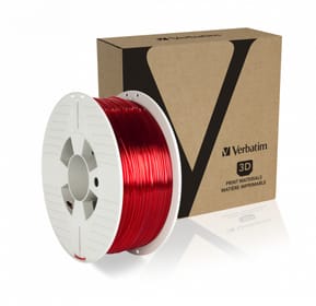 Verbatim 55054 matériel d'impression 3D PETg (polyéthylène téréphtalate glycolisé) Rouge, Transparent 1 kg (55054) — image 2