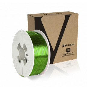 Verbatim 55065 matériel d'impression 3D PETg (polyéthylène téréphtalate glycolisé) Vert, Transparent 1 kg (55065)
