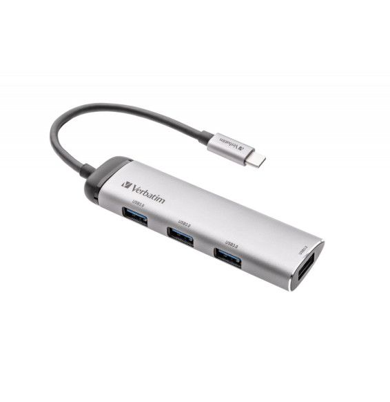 Verbatim Hub Multiports USB-C 4 ports USB 3.2 Gen 1 Hub Multiports USB-C 4 ports USB 3.2 Gen 1 (49147)