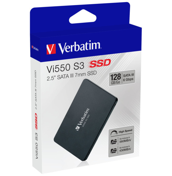 Verbatim Vi550 S3 SSD 128GB Vi550 SSD Interne SATA III 2.5” 128GB (49350)