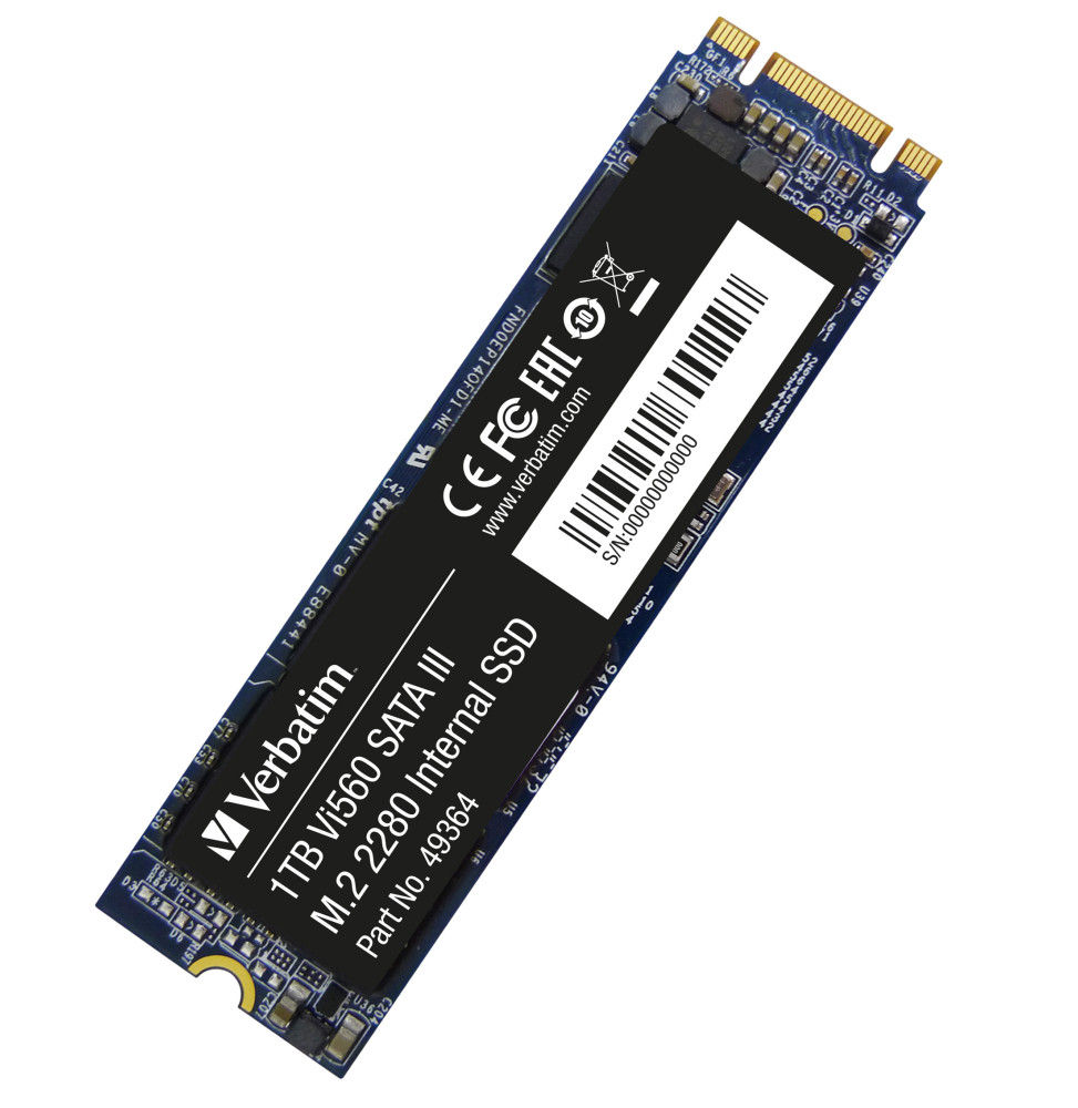Verbatim SSD Vi560 S3 M.2 1 To Vi560 SSD Interne SATA III M.2 1TB (49364)  prix Maroc