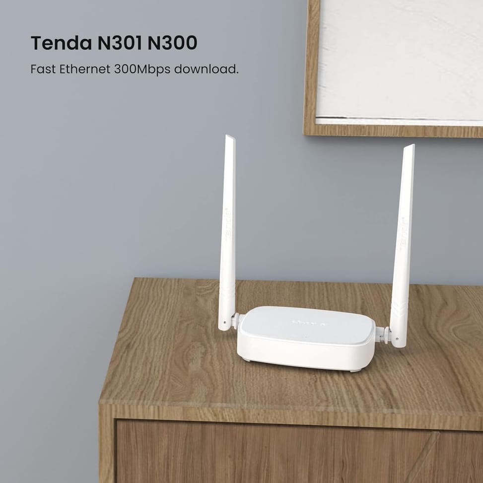 Routeur WiFi 4 Point d'accès sans fil Tenda N301 - 300 Mbps 4 ports 2 antennes (N301) — image 5