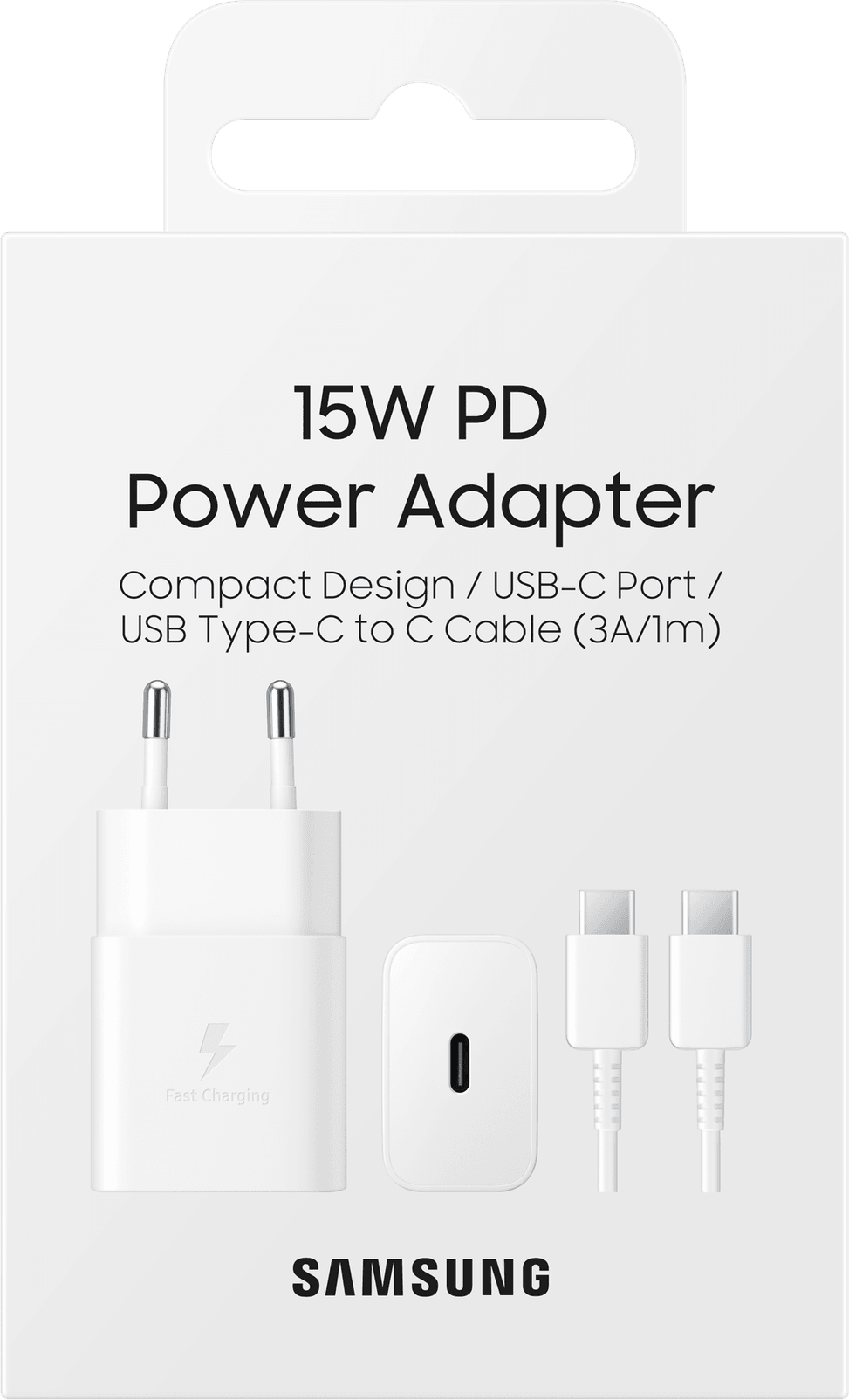 Chargeur Samsung rapide 15W USB-C - Avec câble C-à-C (EP-T1510XWEGWW) — image 5