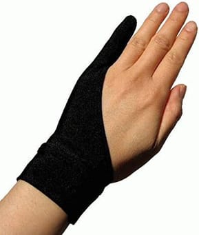 Gant SmudgeGuard à 1 doigt pour les tablettes graphiques - Taille moyenne Noir (SMUDGEGUARD-M)