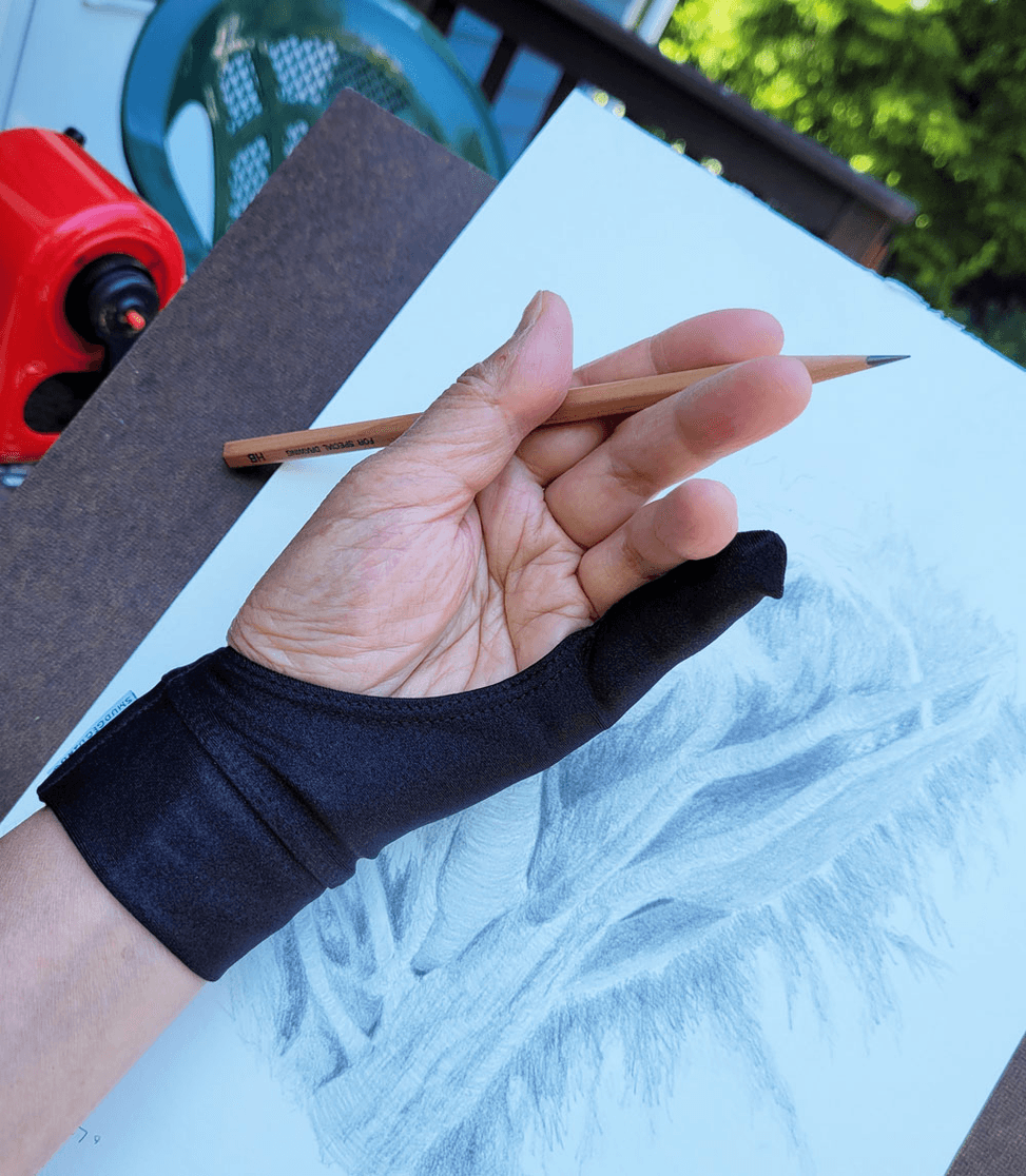 Gant SmudgeGuard à 1 doigt pour les tablettes graphiques - Taille moyenne Noir (SMUDGEGUARD-M) — image 3