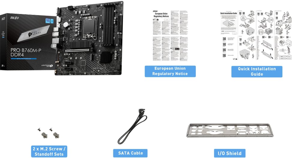 Carte Mère Intel MSI PRO B760M-P DDR4 (911-7E02-006) — image 7
