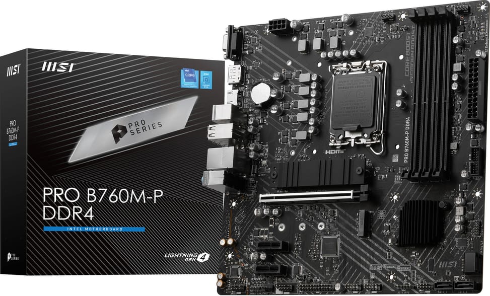 Carte Mère Intel MSI PRO B760M-P DDR4 (911-7E02-006) — image 1