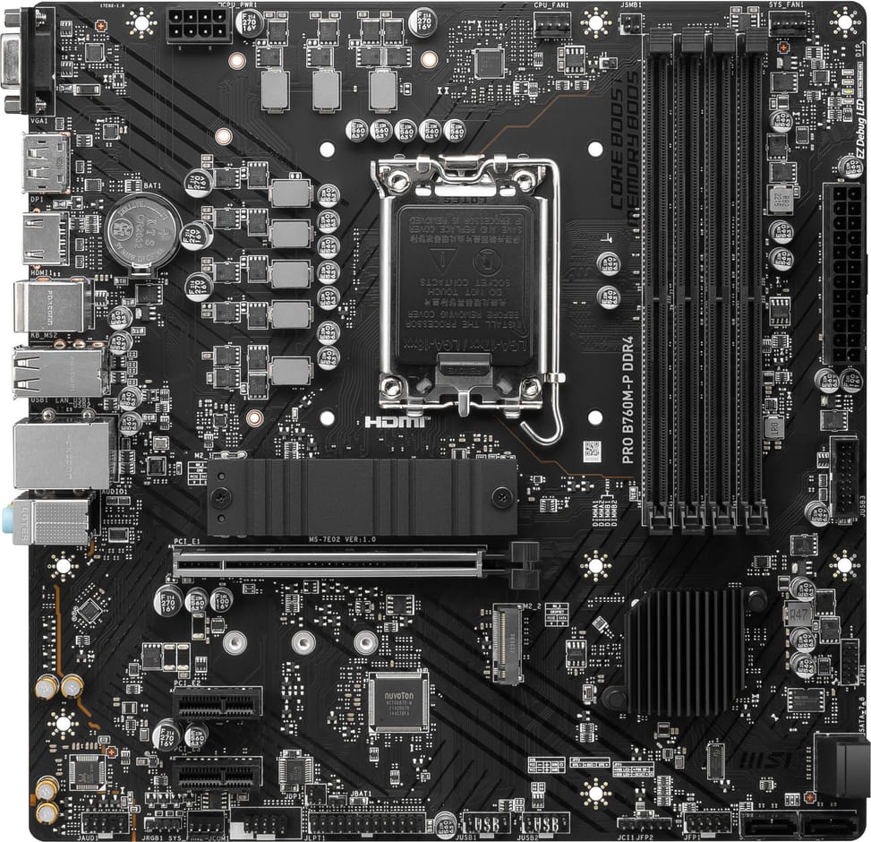 Carte Mère Intel MSI PRO B760M-P DDR4 (911-7E02-006) — image 2