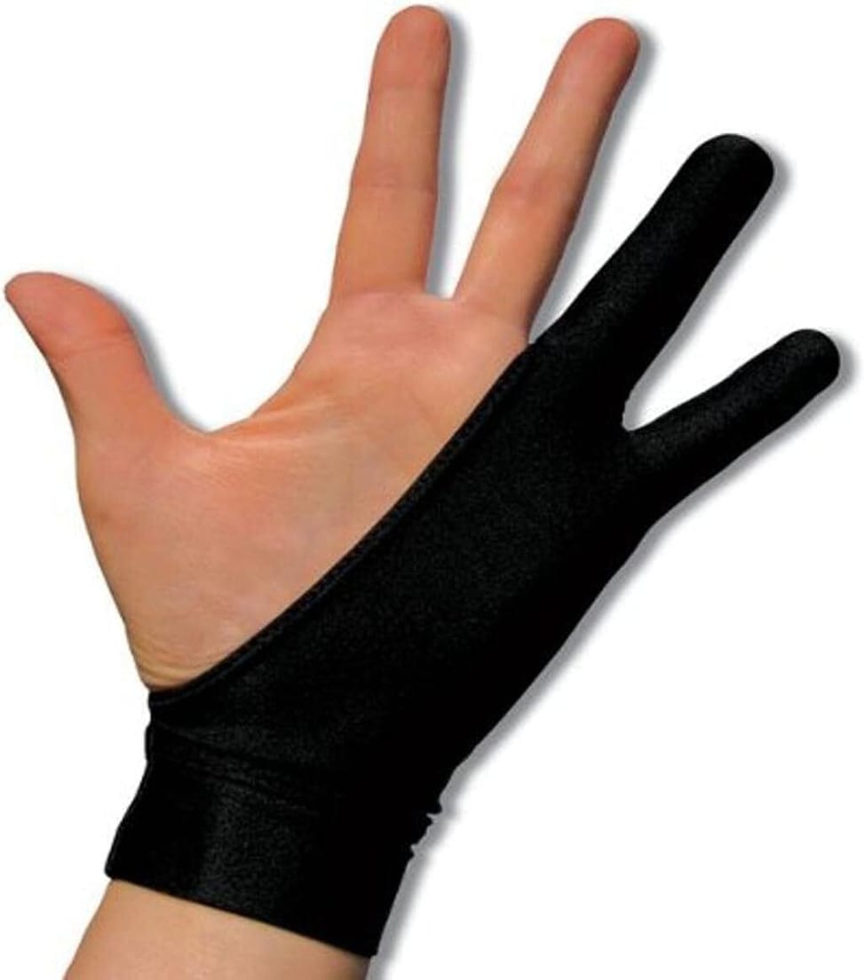 Gant SmudgeGuard à 2 doigts pour les tablettes graphiques - Taille large Noir (SMUDGEGUARD-L2) — image 1