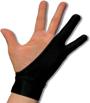 Gant SmudgeGuard à 2 doigts pour les tablettes graphiques - Taille large Noir (SMUDGEGUARD-L2)