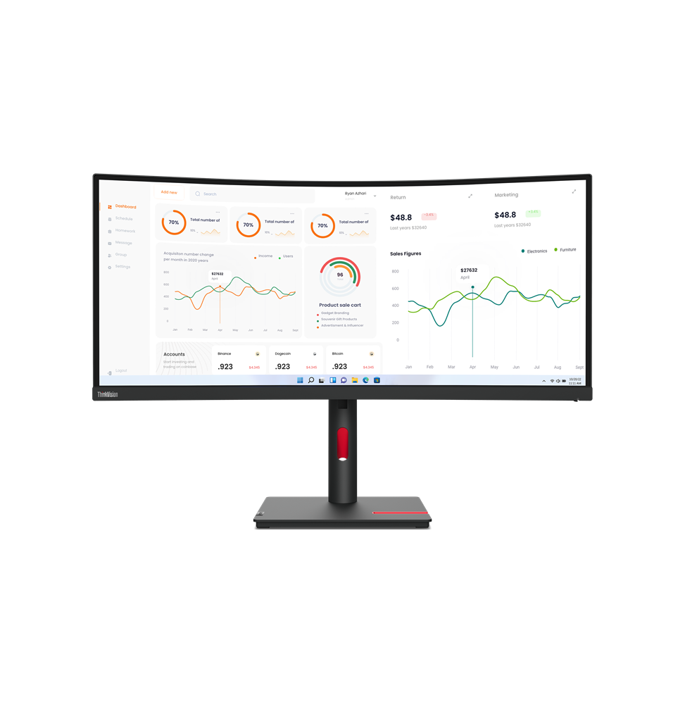 Écran incurvé 34 QHD Lenovo ThinkVision T34w-30 (63D4GAT1EU) prix