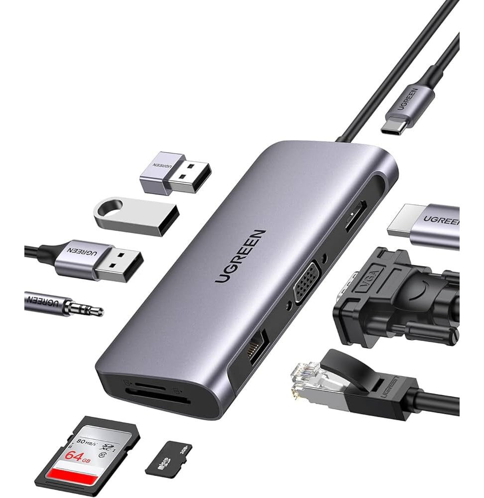 Hub USB-C Ugreen 10 en 1 Supporte PD 100W Recharge (80133) prix Maroc ...