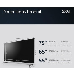 Téléviseur Sony 65" KD-65X85L + Récepteur intégré (KD-65X85L E33)