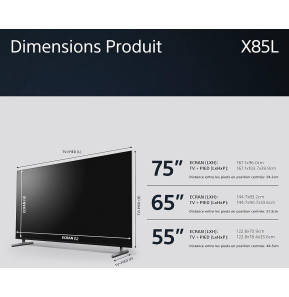 Téléviseur Sony 65" KD-65X85L (KD-65X85L E33)
