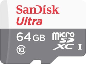 Carte Mémoire SanDisk Ultra 64 Go microSDXC™ UHS-I (SDSQUNR-064G-GN3MN)