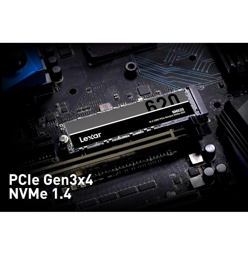 قرص SSD داخلي Lexar NM620 M.2 2280 PCIe Gen3 x4 NVMe، بسعة 256 GB أو 2 TB — صورة 5