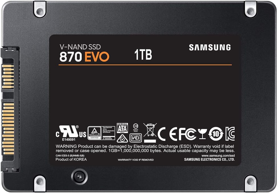 Disque dur portable SSD Samsung 870 EVO 1To (MZ-77E1T0B_EU) — image 2