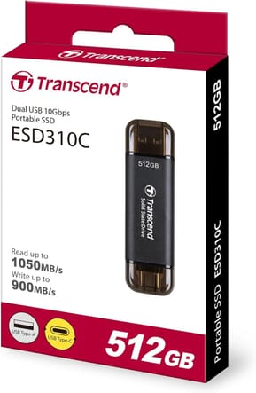 Disque dur SSD portable Transcend ESD310 USB Type-A et Type-C 512Go (TS512GESD310C) — image 5