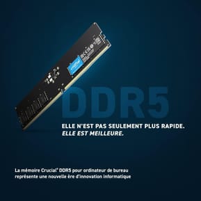 Barrette mémoire Crucial U-DIMM 16 GB DDR5-4800 MHz - PC bureau (CT16G48C40U5) — image 2