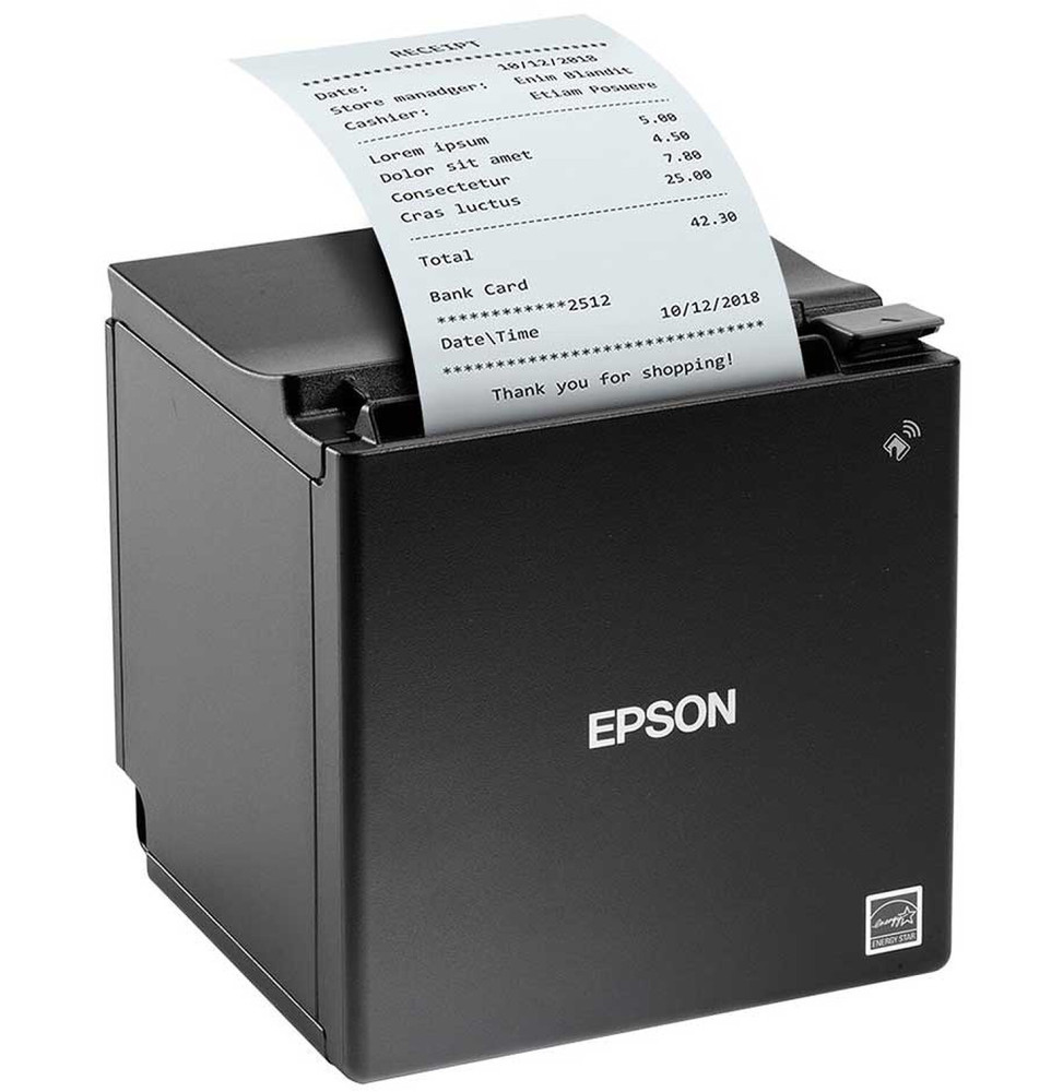 Imprimante de tickets mPOS TM-m30II (122): USB + Ethernet + NES, Black, PS, EU (C31CJ27122)