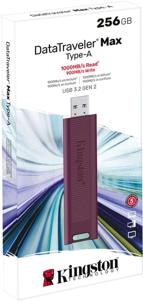 Clé USB Kingston DataTraveler Max Type-A 3.2 Gen 2 (3.1 Gen 2) - Rouge 256 Go (DTMAXA/256GB) — image 3