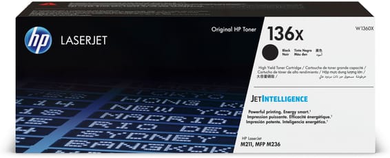 تونر HP LaserJet أصلي HP 136X أسود (W1360X)
