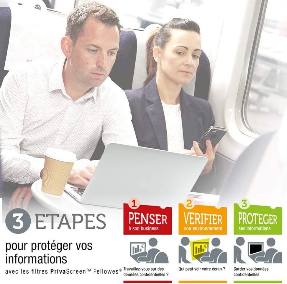 Filtre de Protection Fellowes PrivaScreen Moniteur/Ordinateur Portable 12,5" Noir (4813001) — image 3