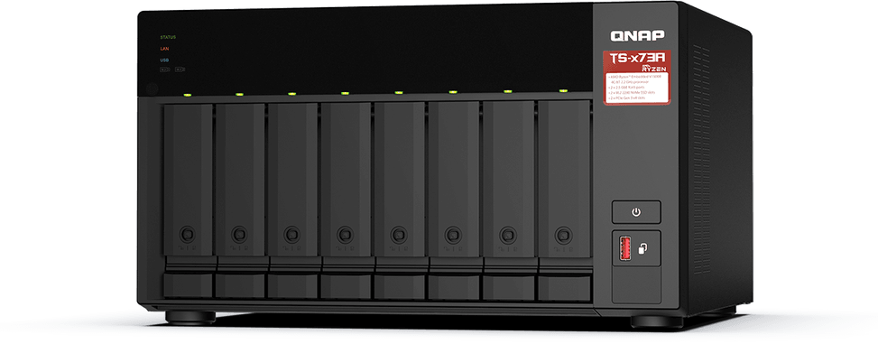 Serveur NAS QNAP TS-873A NAS 2,5GbE AMD Ryzen™ quad-core 2,2 GHz 8GB (TS-873A-8G) — image 1