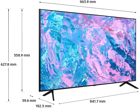 Téléviseur Samsung 43" CU7000 Crystal UHD 4K série 7 (UA43CU7000UXMV) — image 6