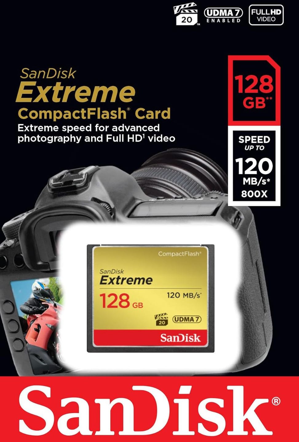 Carte mémoire SanDisk Extreme CompactFlash 128 Go (SDCFXSB-128G-G46) — image 2