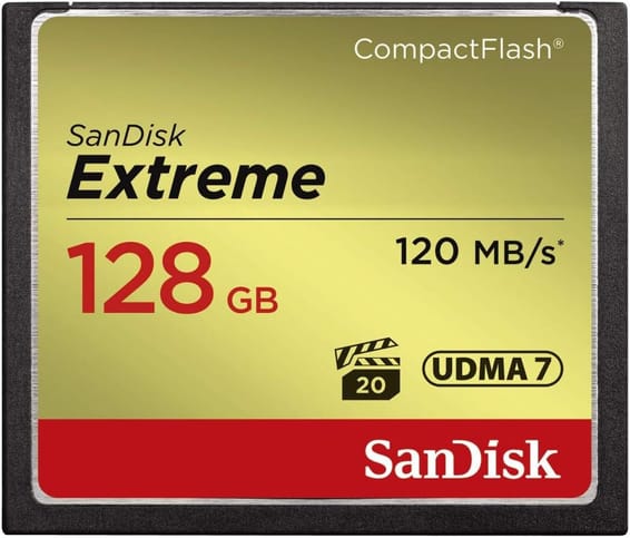 Carte mémoire SanDisk Extreme CompactFlash 128 Go (SDCFXSB-128G-G46)