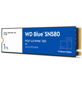 Disque dur interne SSD WD Blue SN580 M.2 2280 PCIe Gen4 x4 NVMe 1 To (WDS100T3B0E)