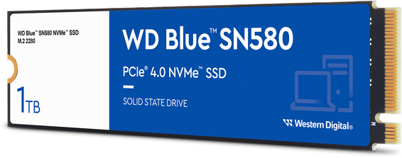 Disque dur interne SSD WD Blue SN580 M.2 2280 PCIe Gen4 x4 NVMe 1 To (WDS100T3B0E)