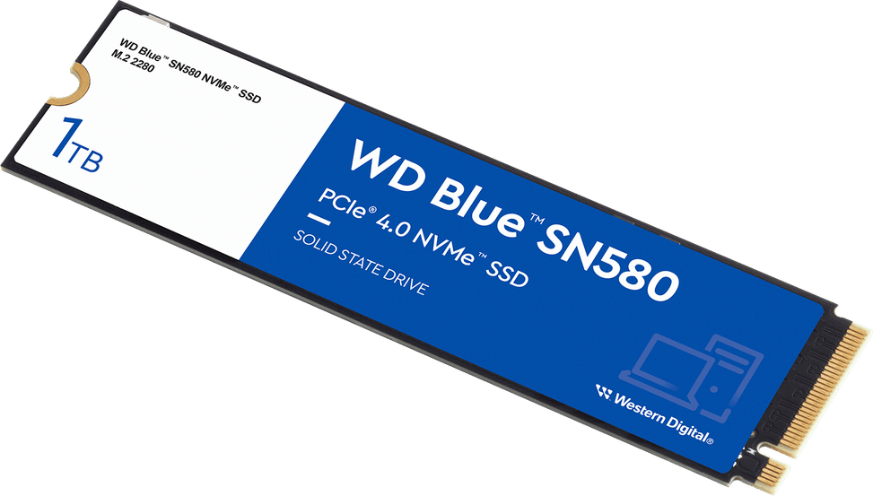 Disque dur interne SSD WD Blue SN580 M.2 2280 PCIe Gen4 x4 NVMe 1 To (WDS100T3B0E) — image 3