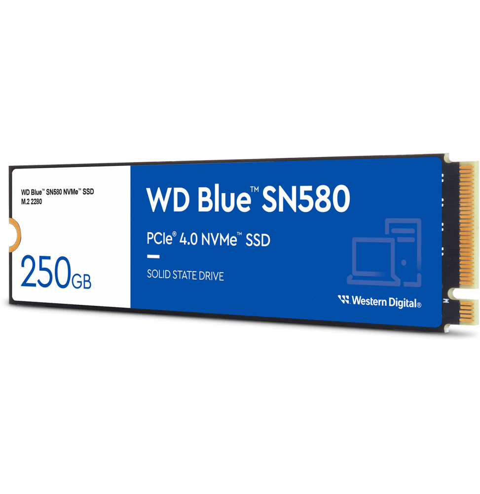 Disque dur interne SSD WD Blue SN580 PCIe 4.0 M.2 2280 NVMe 500 Go