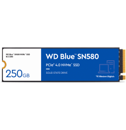 Disque dur interne SSD WD Blue SN580 M.2 2280 PCIe Gen4 x4 NVMe 500 Go (WDS500G3B0E)