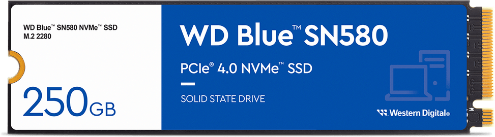 Disque dur interne SSD WD Blue SN580 M.2 2280 PCIe Gen4 x4 NVMe 500 Go (WDS500G3B0E) — image 2