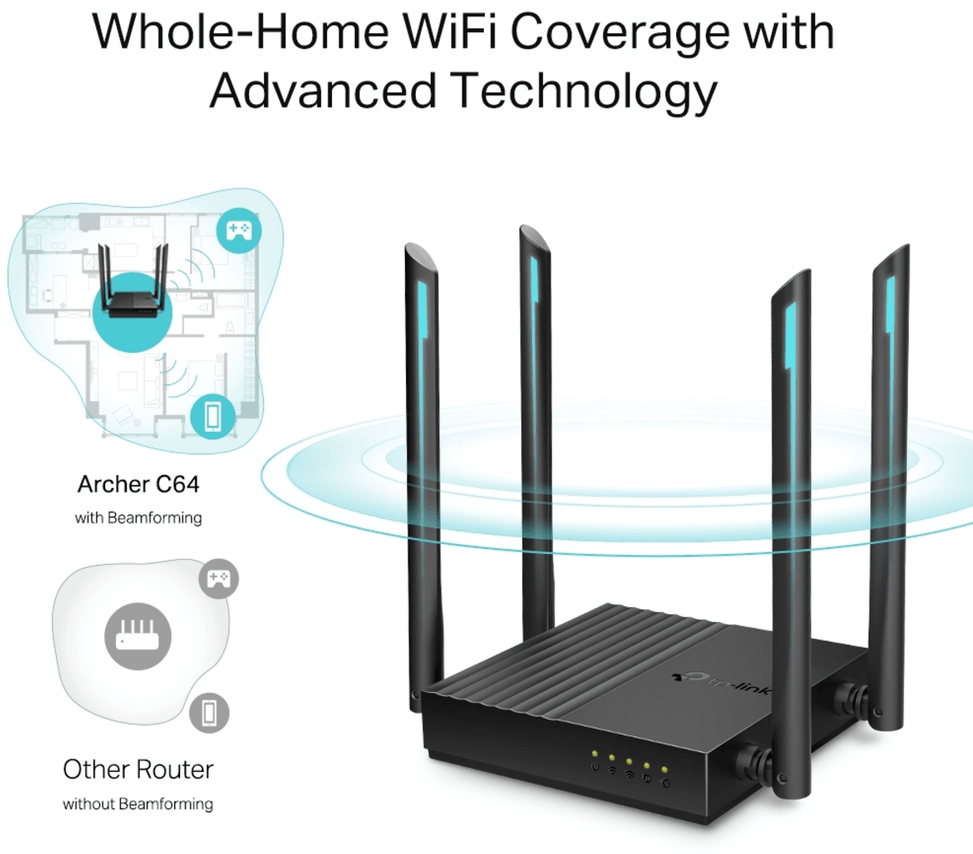 Routeur Wi-Fi TP-Link Archer C64 AC1200 Dual-Band (ARCHERC64) — image 3