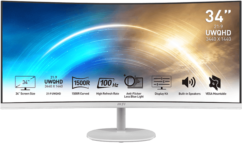 MSI Pro MP341CQW 34" UWQHD Monitor — image 1