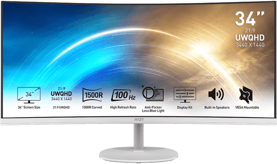 Écran 34" UWQHD MSI Pro MP341CQW