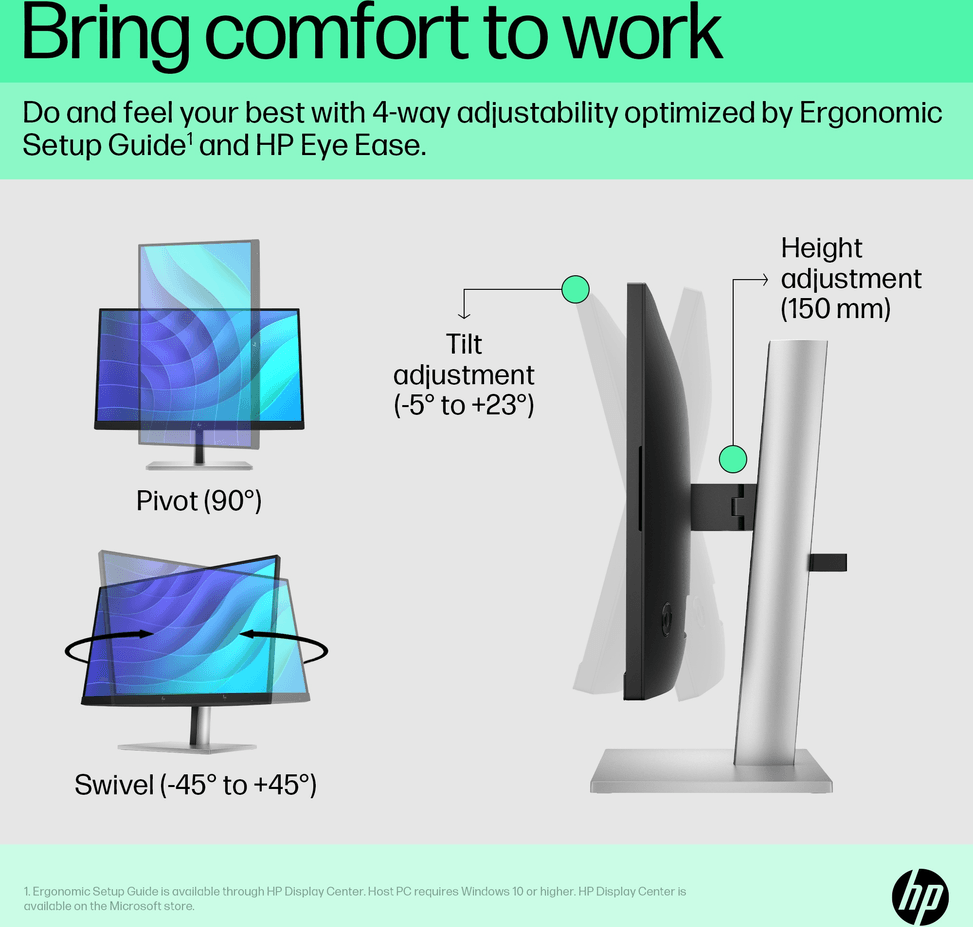 Écran 21,45" Full HD HP E22 G5 (6N4E8AS) — image 4