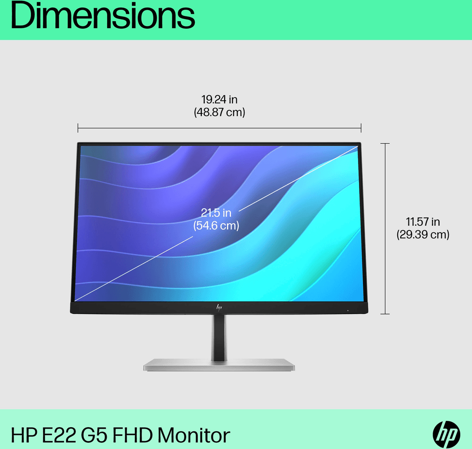 Écran 21,45" Full HD HP E22 G5 (6N4E8AS) — image 5