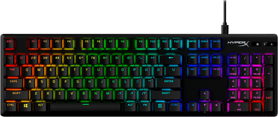 Clavier de jeu mécanique HyperX Alloy Origins PBT HX Rouge - AZERTY (639N3AA)