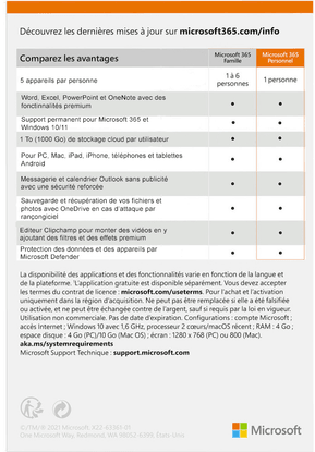 Microsoft 365 Personal Français - abonnement 12 mois pour 1 personne (PC, Mac, iOS et Android) — image 2