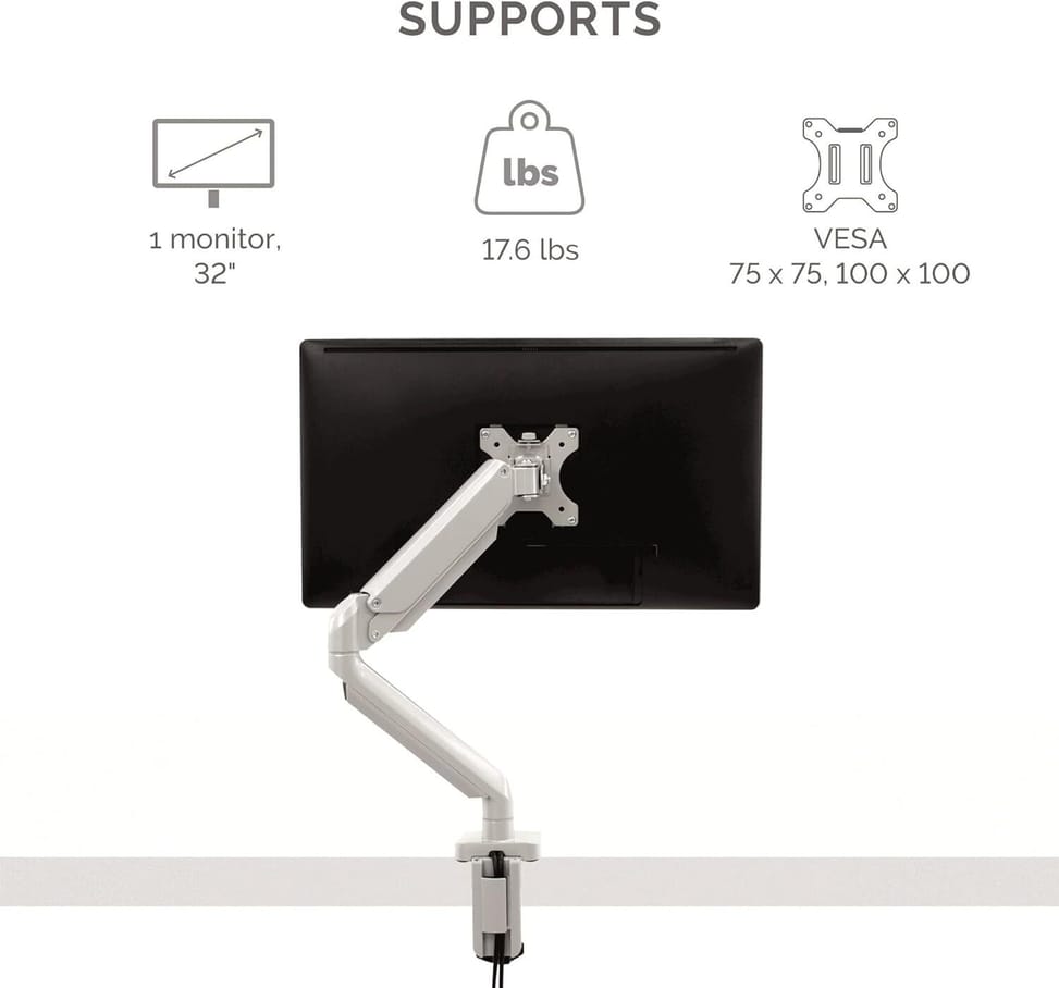 Fellowes Single Monitor Arm for 1 Monitor up to 32" (8056401) — image 5